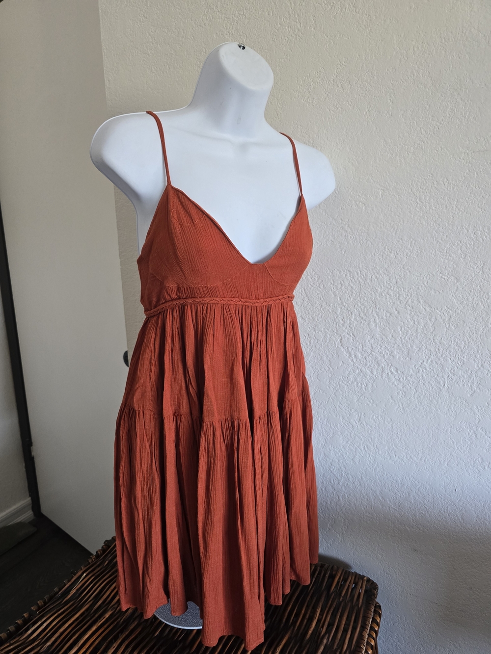 Rust Orange Spaghetti-Strap Sundress - Picture 4 of 4